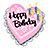 Happy Birthday Heart Cake