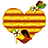 Heart Beehive with Honey